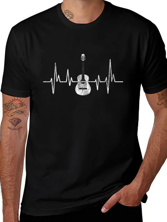 Guitar Heartbeat T-Shirt - Music Lover Tee