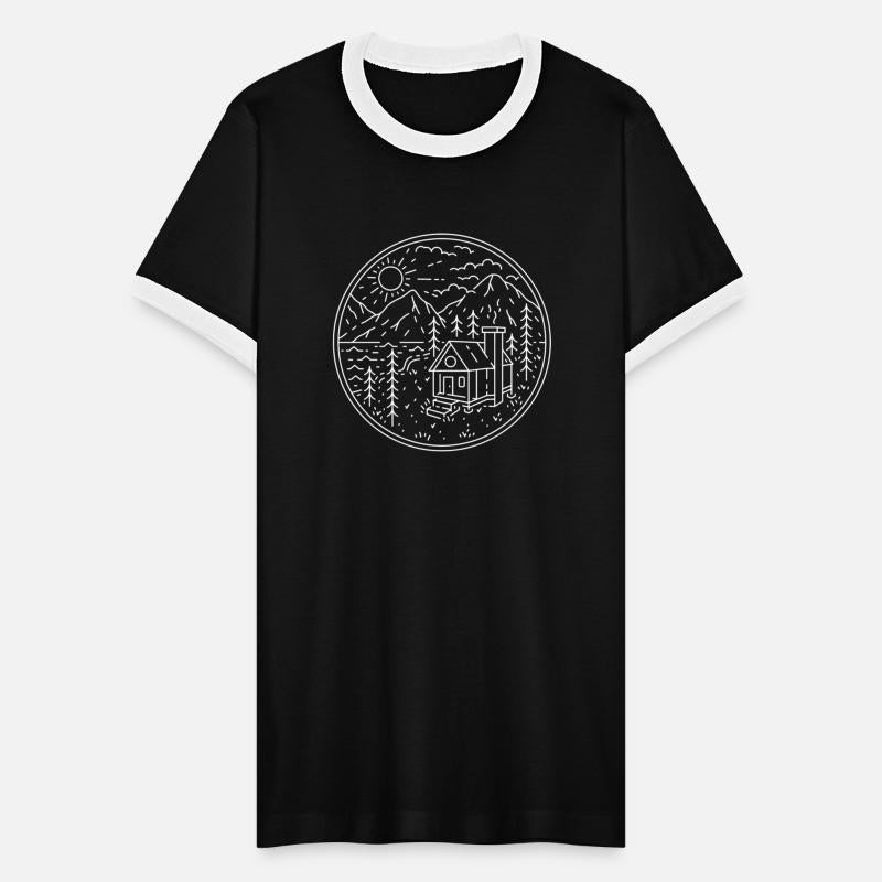 View Of Mountain Like And Cabin