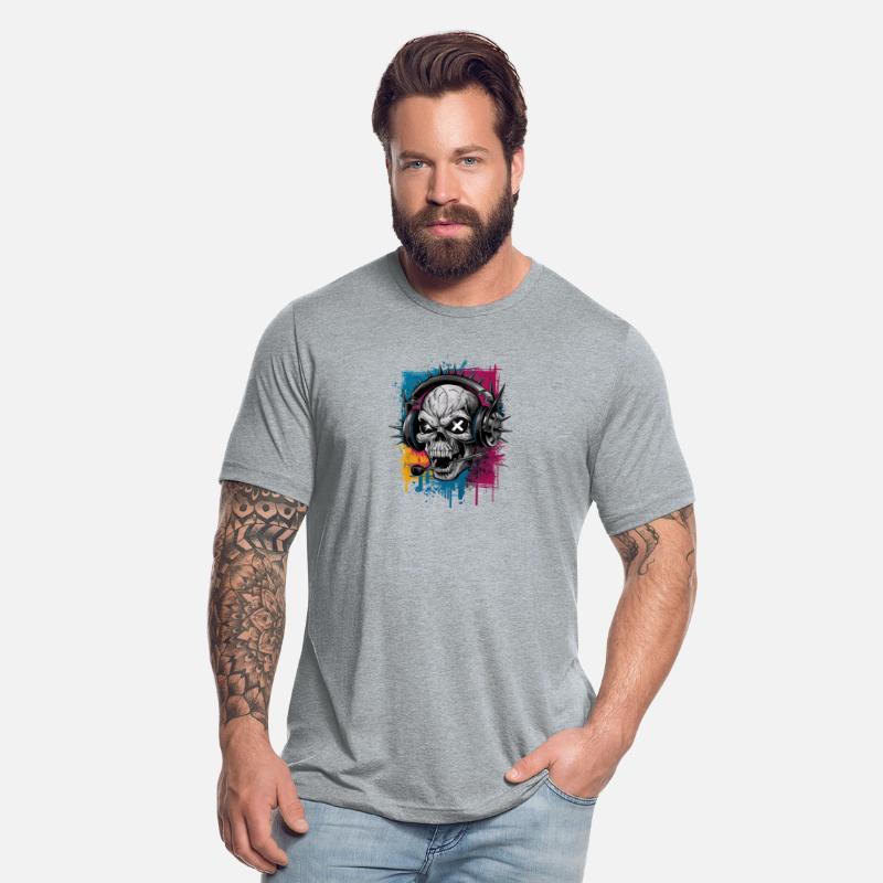 Vintage Hip Hop Rapper-Inspired Spiked Skull Head