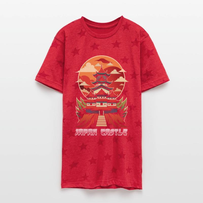 Vintage Japanese Castle Sunset