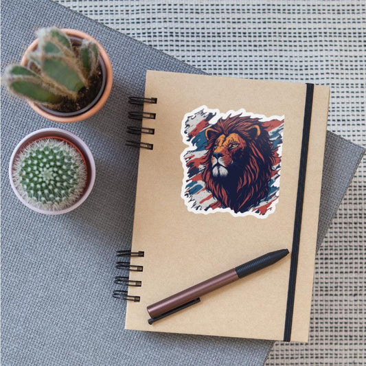 Vintage Retro British Flag with a Lion