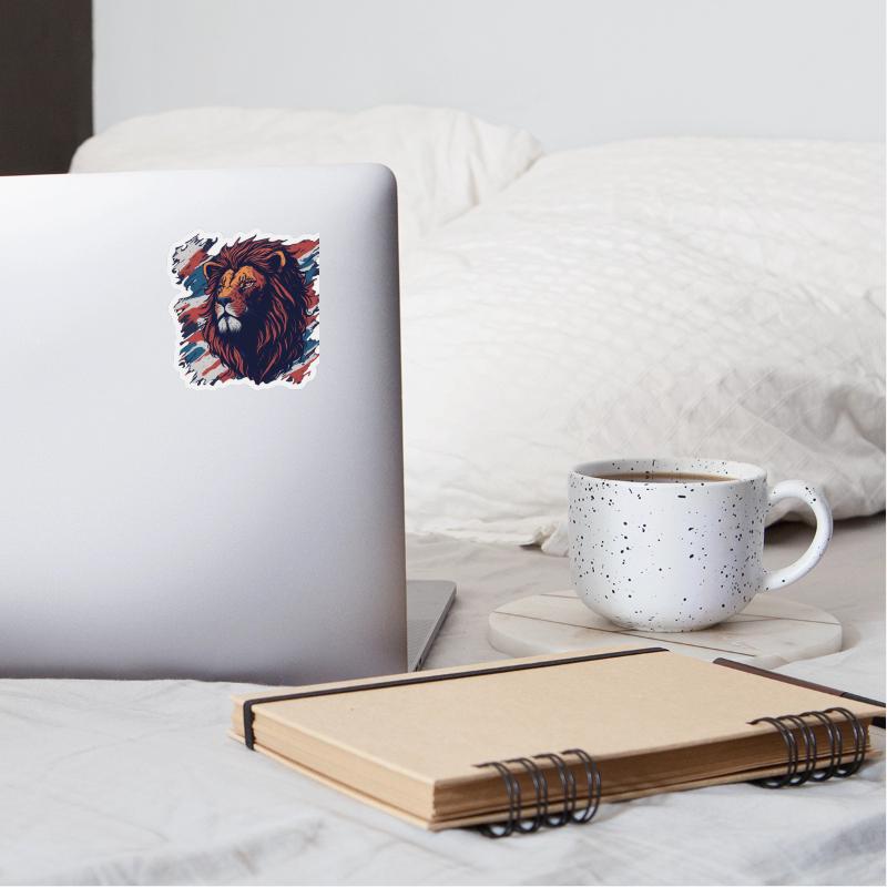 Vintage Retro British Flag with a Lion