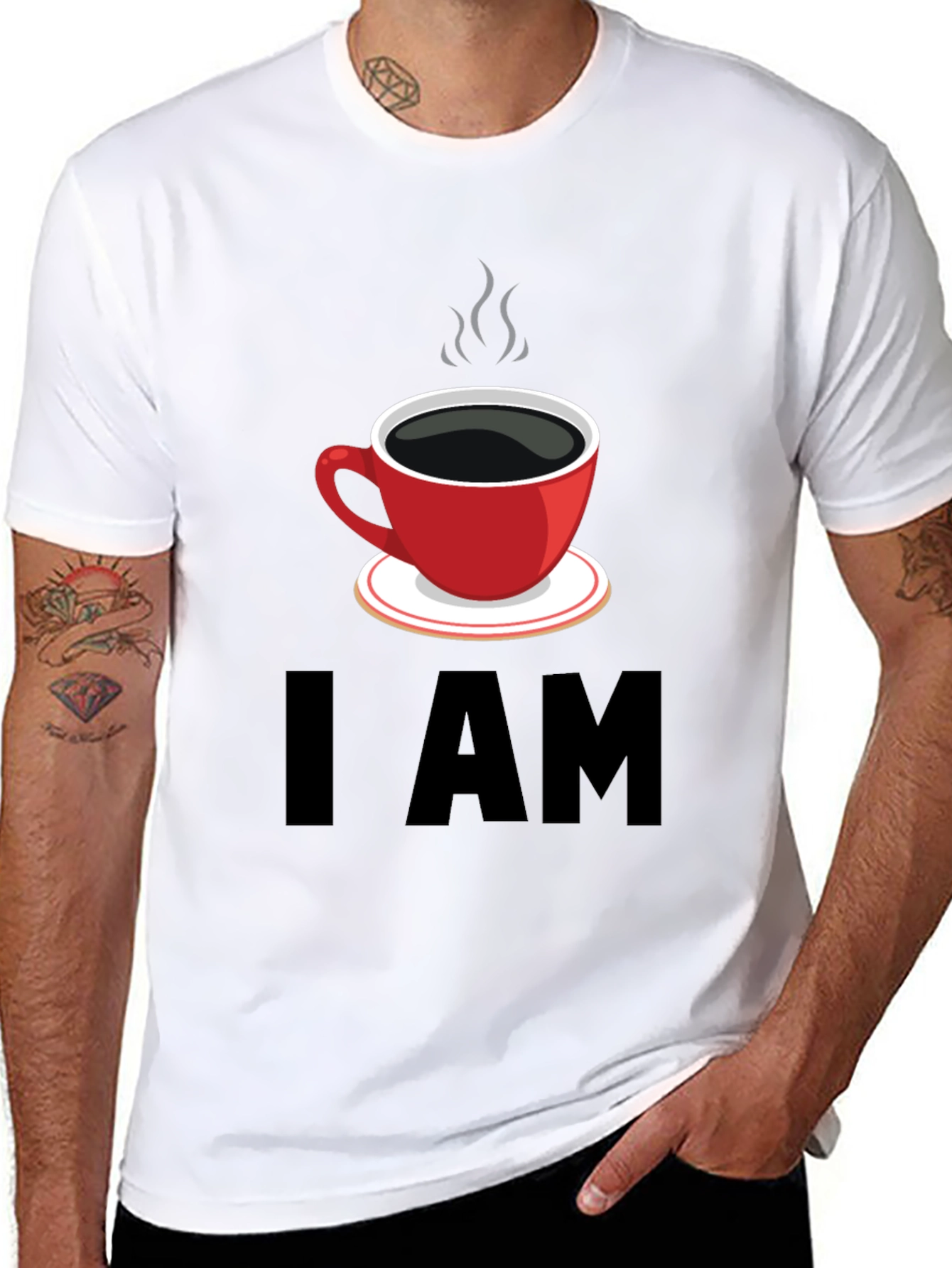 I AM Coffee T-Shirt - Black Graphic Tee