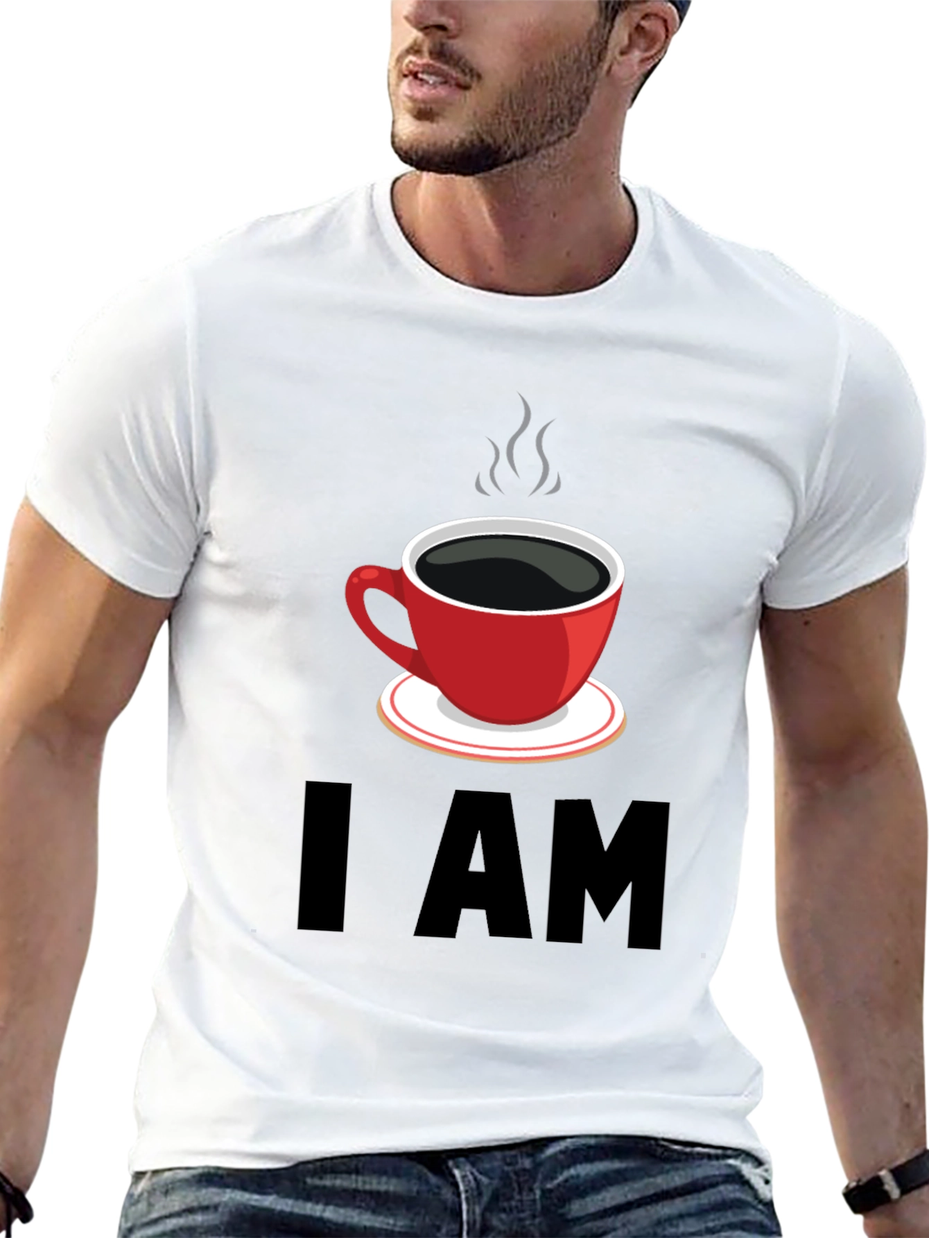 I AM Coffee T-Shirt - Black Graphic Tee