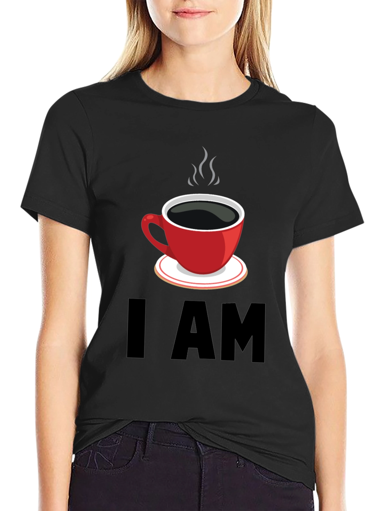 I AM Coffee T-Shirt - Black Graphic Tee