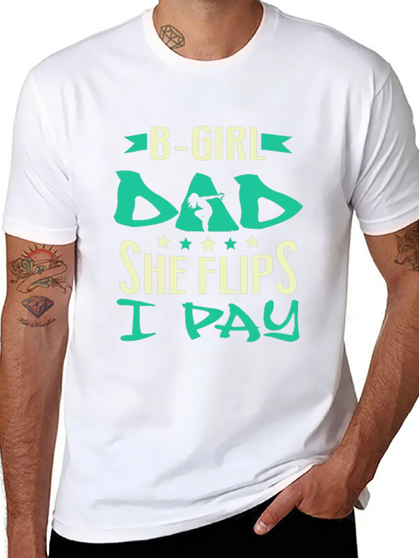 B-Girl Dad Graphic Tee - She Flips I Pay!