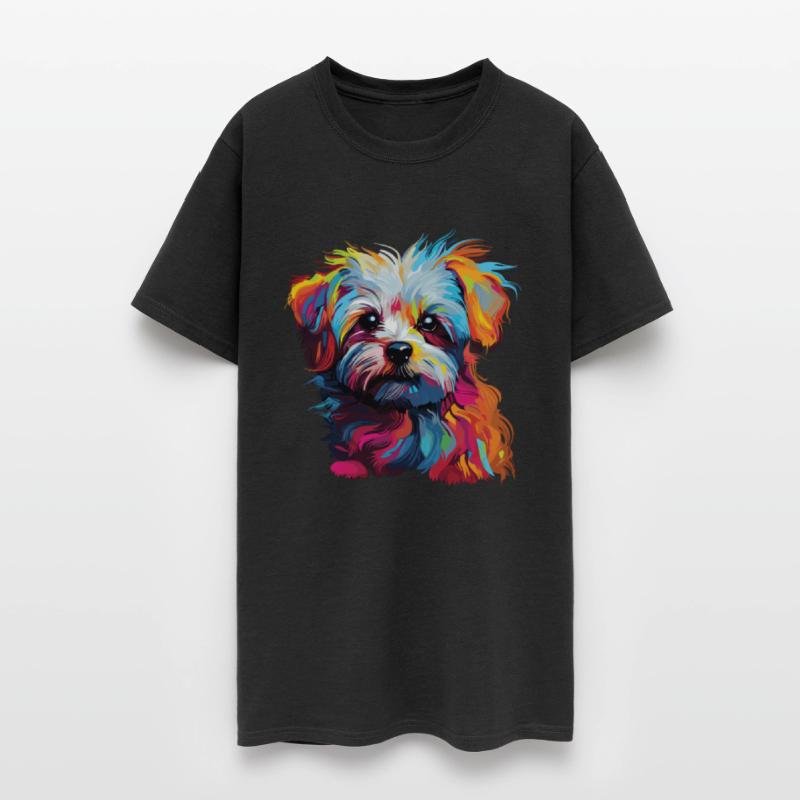 Watercolor Colorful Maltese