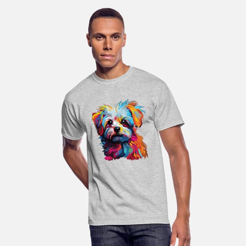 Watercolor Colorful Maltese