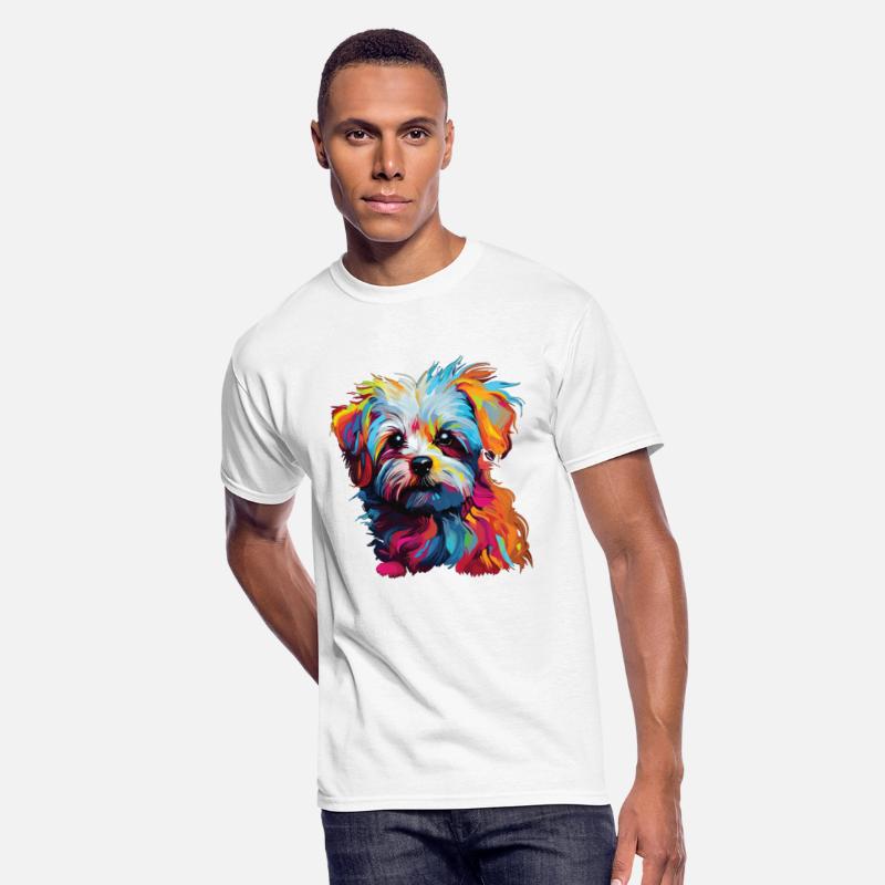 Watercolor Colorful Maltese