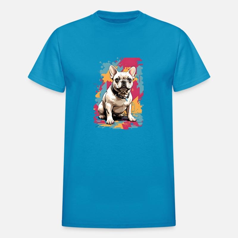 White Frenchie Bulldog - Multicolour Brushes