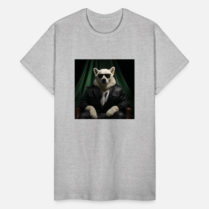 White Retriever in a Suit and Tie Boss Dog