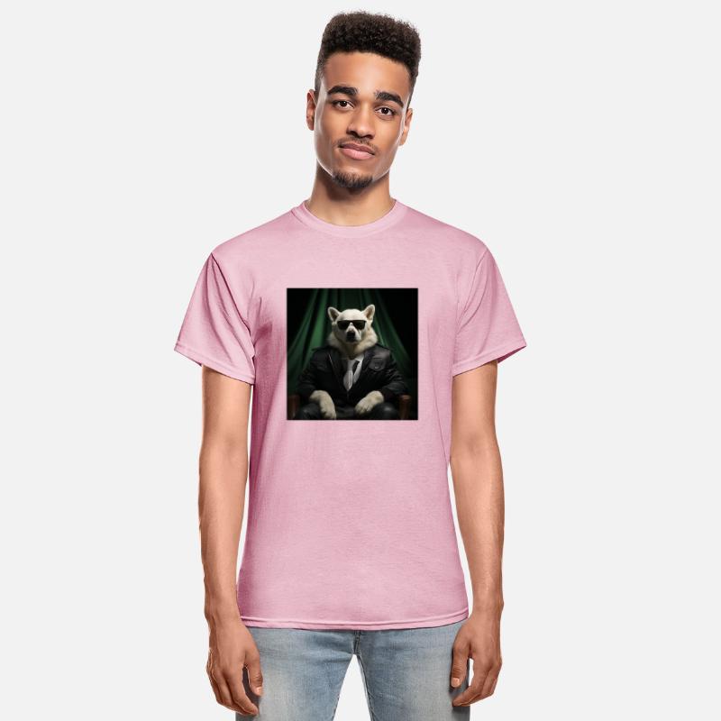 White Retriever in a Suit and Tie Boss Dog