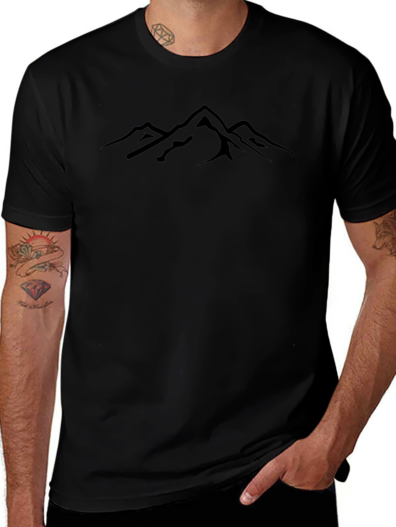 Mountain Graphic Black T-Shirt