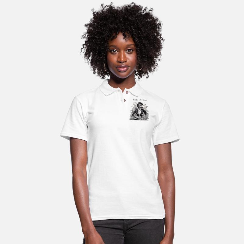 Woman Sunglasses Leather Jacket Money Feel Alive