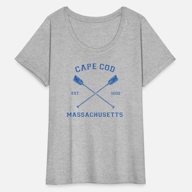 Womens Vintage Cape Cod Vacation V-Neck Gift
