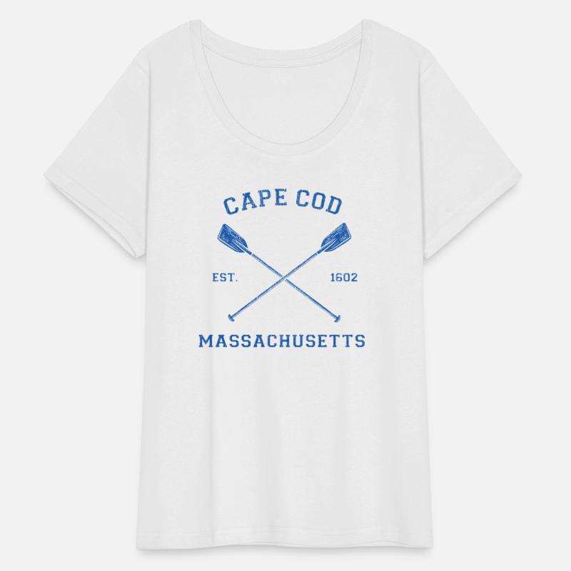 Womens Vintage Cape Cod Vacation V-Neck Gift