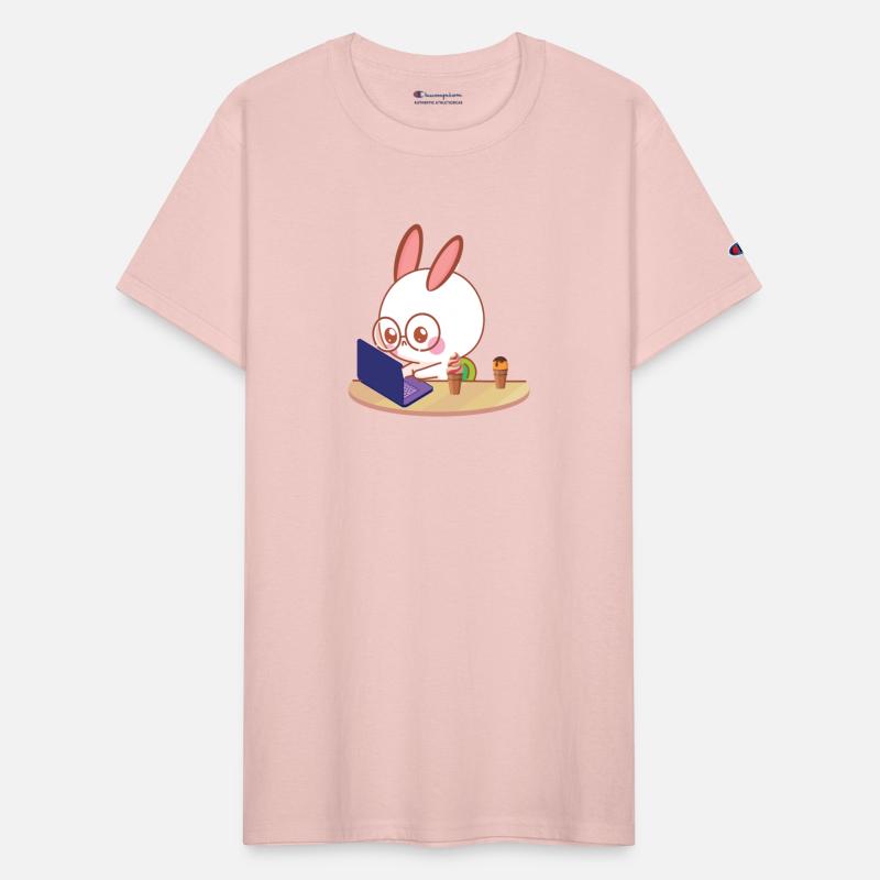Working Cute Stylized Rabbit Cartoon.
