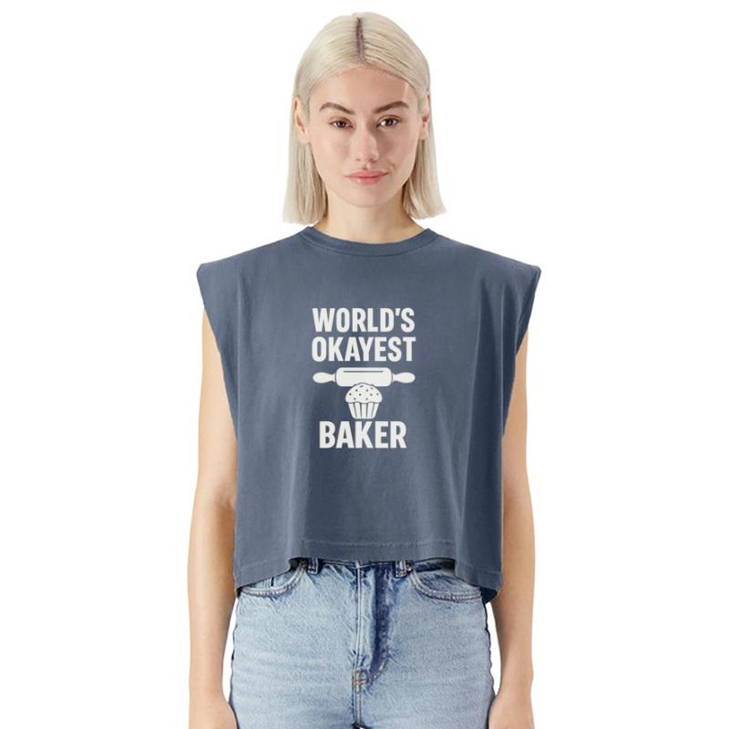 World’s Okayest Baker – Funny Baking Gift Shirt