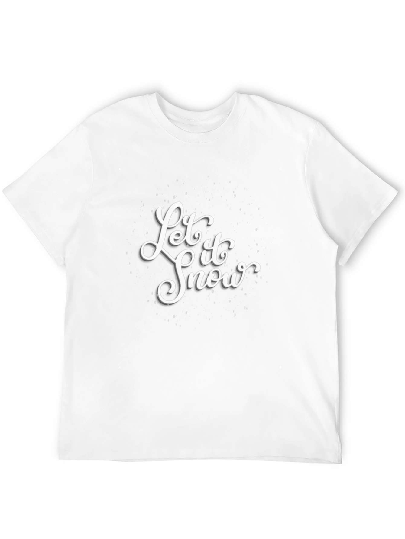 Let It Snow Graphic Tee - Black Cotton T-Shirt