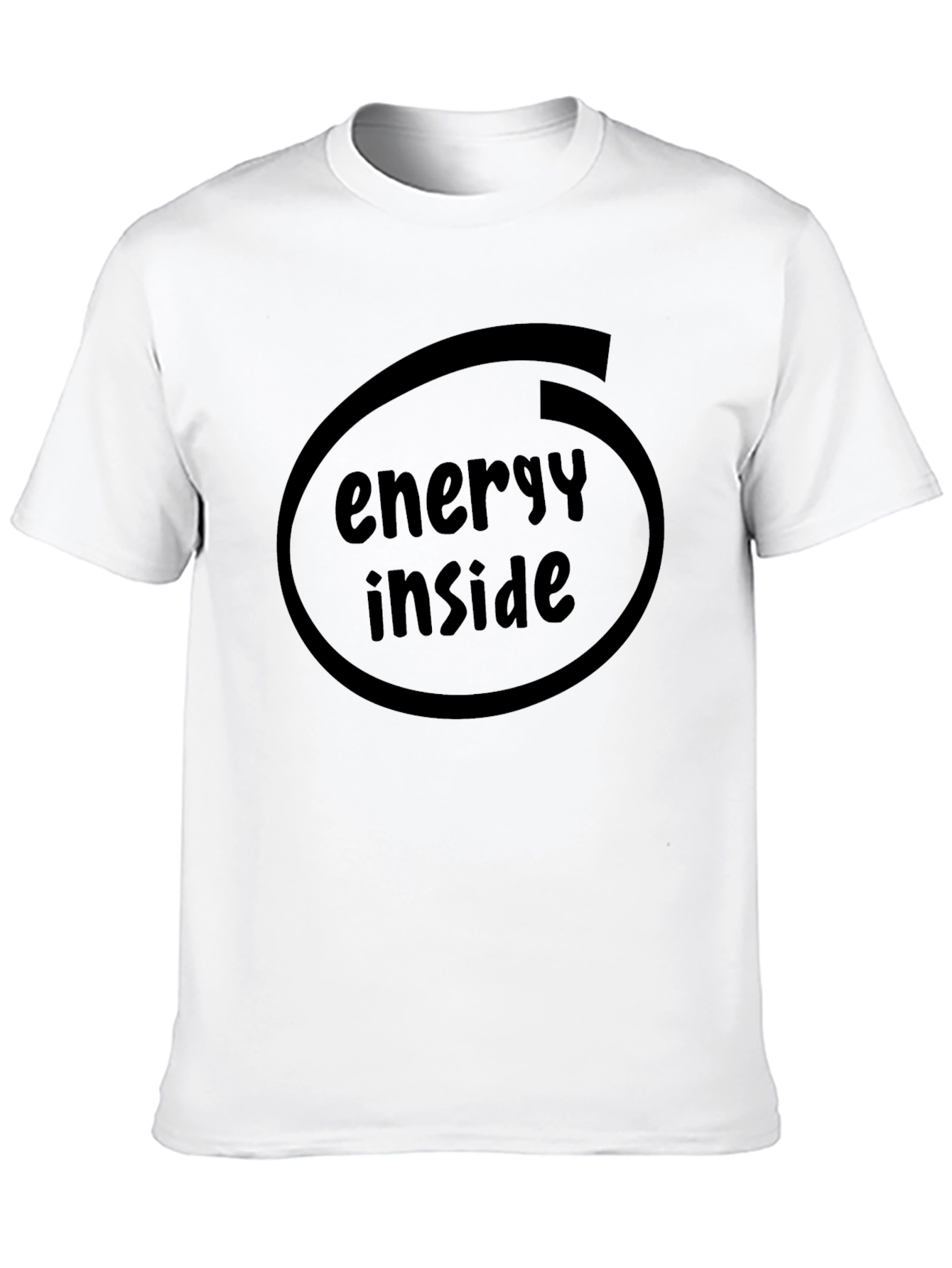 Energy Inside Black Graphic T-Shirt