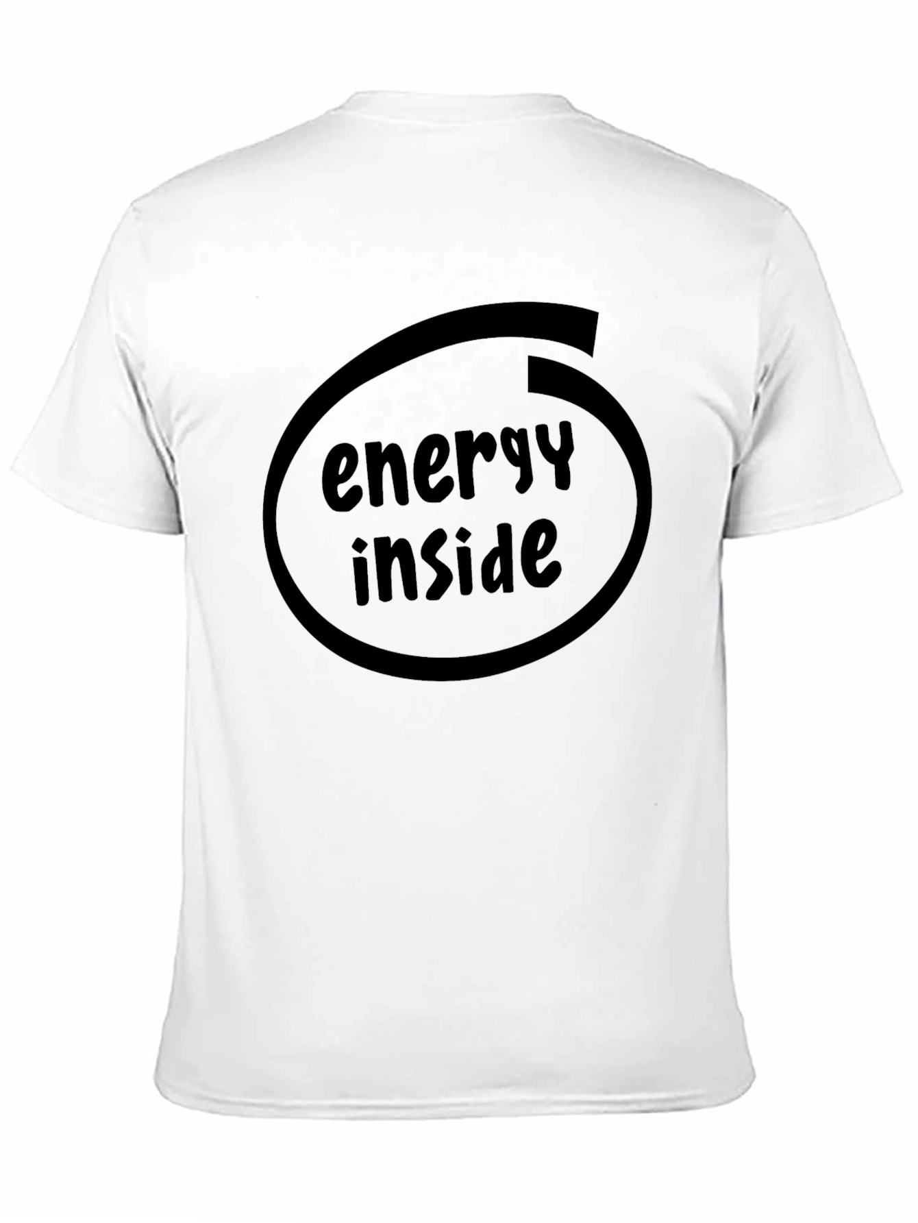 Energy Inside Black Graphic T-Shirt