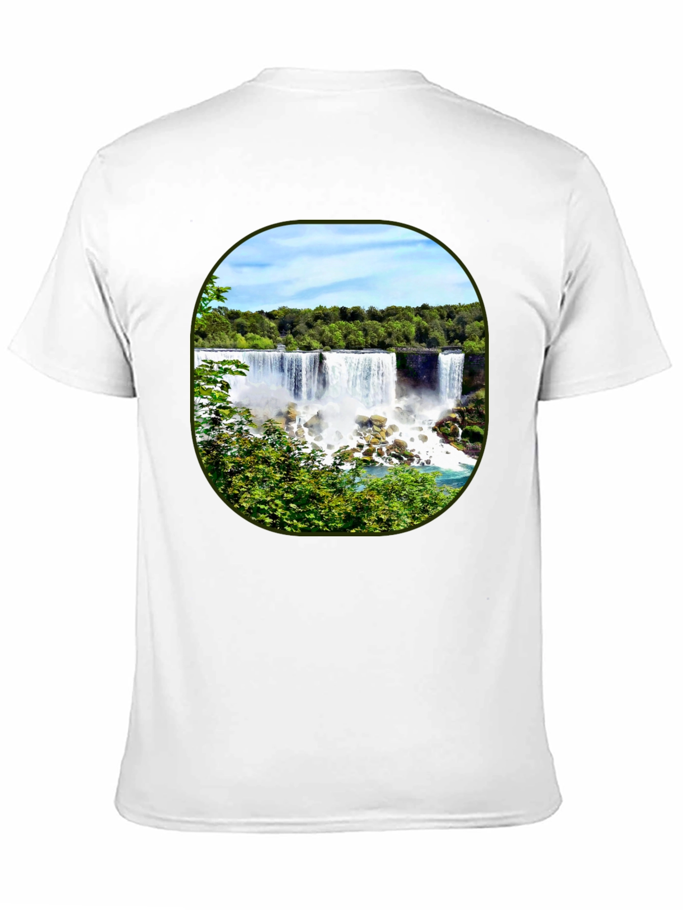 Niagara Falls Graphic Tee - Black Cotton T-Shirt