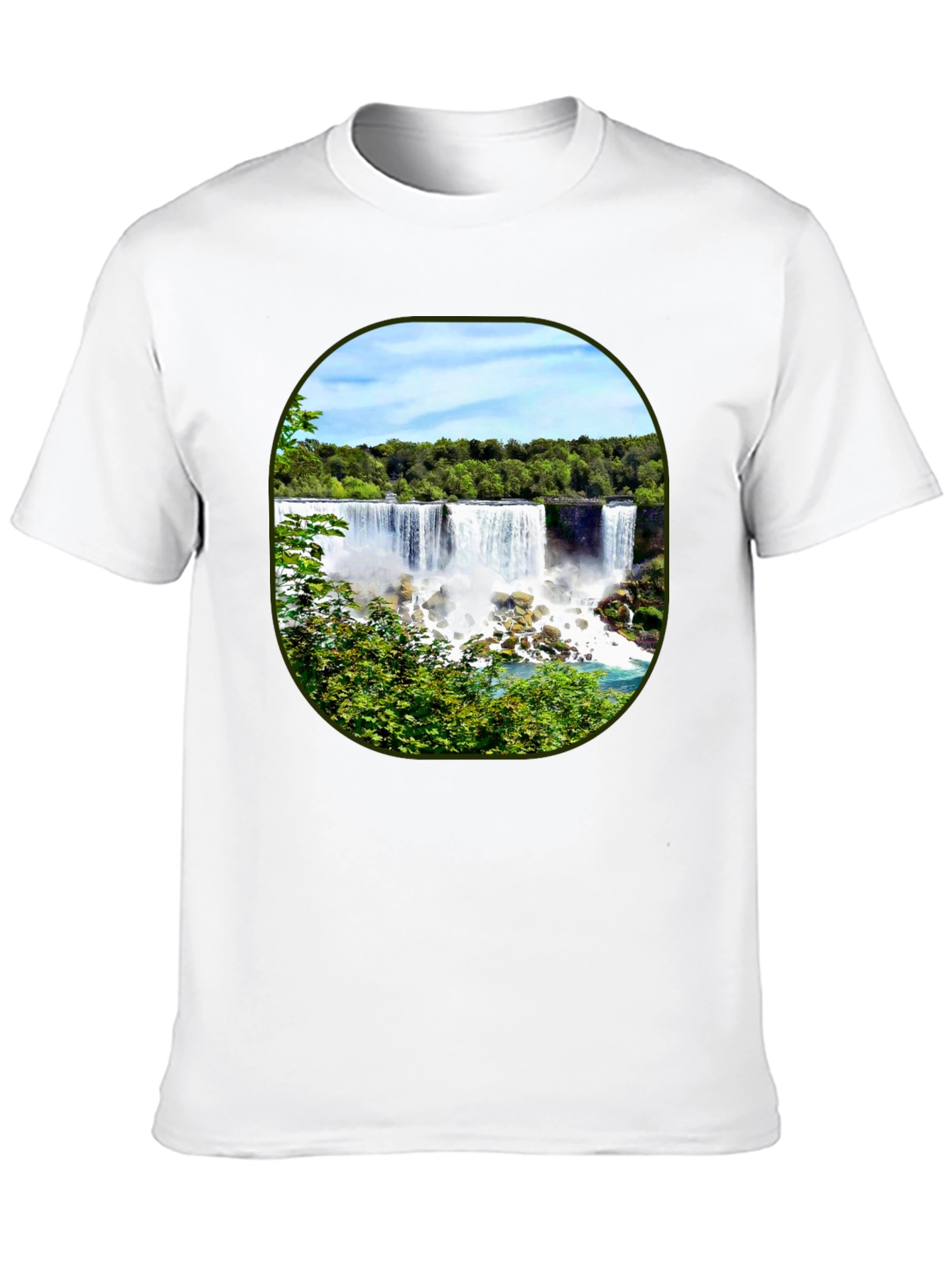 Niagara Falls Graphic Tee - Black Cotton T-Shirt