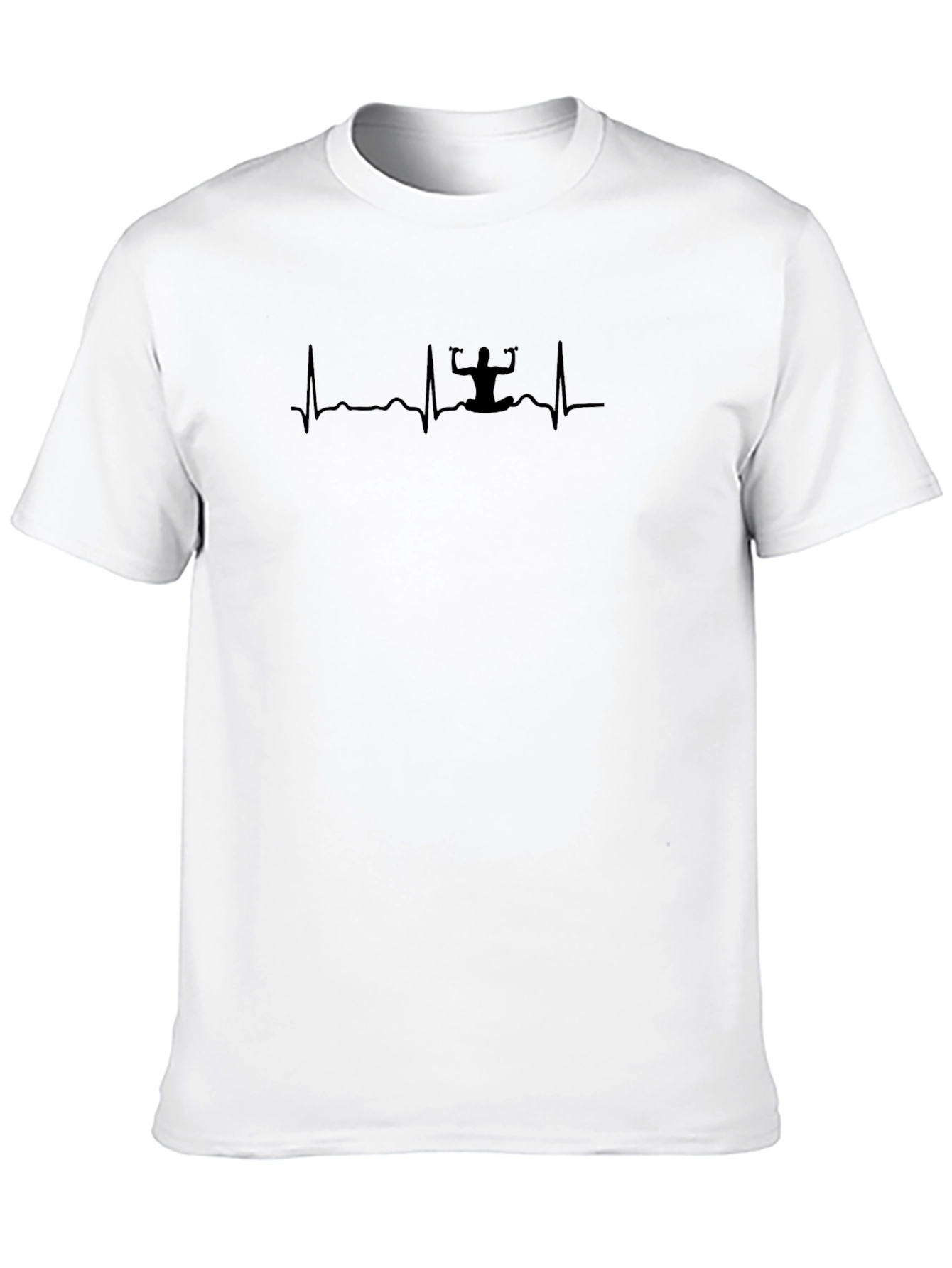 Yoga Heartbeat T-Shirt - Relaxed Fit Soft Cotton