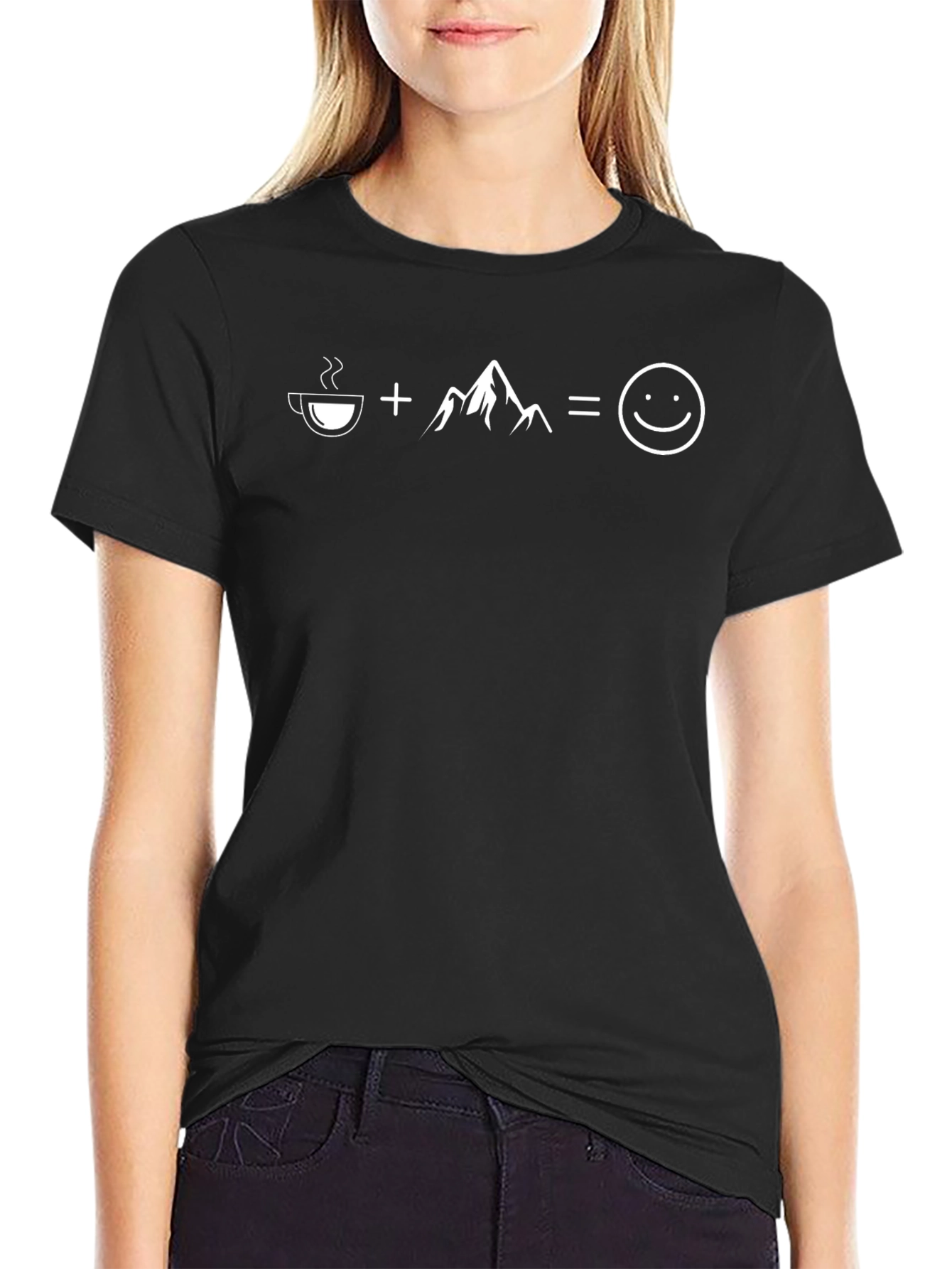 Coffee + Mountains = Happy T-Shirt
