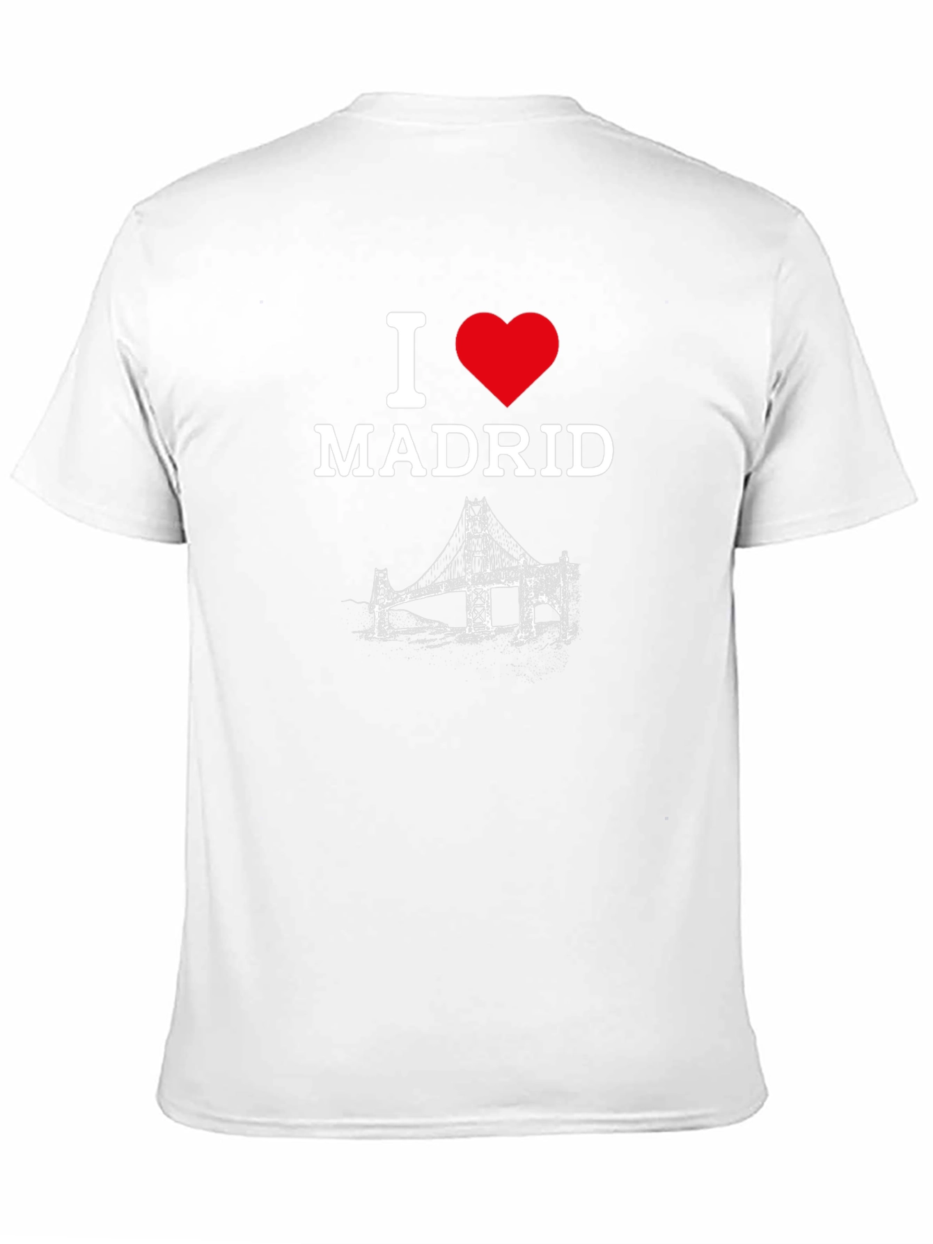 I Love Madrid T-Shirt - Black Crew Neck Tee
