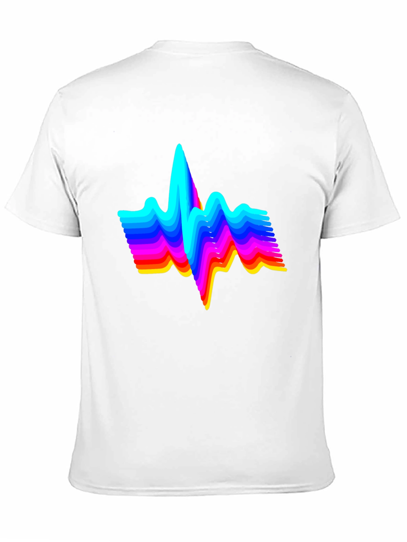 Rainbow Heartbeat Graphic Tee - Black Cotton T-Shirt