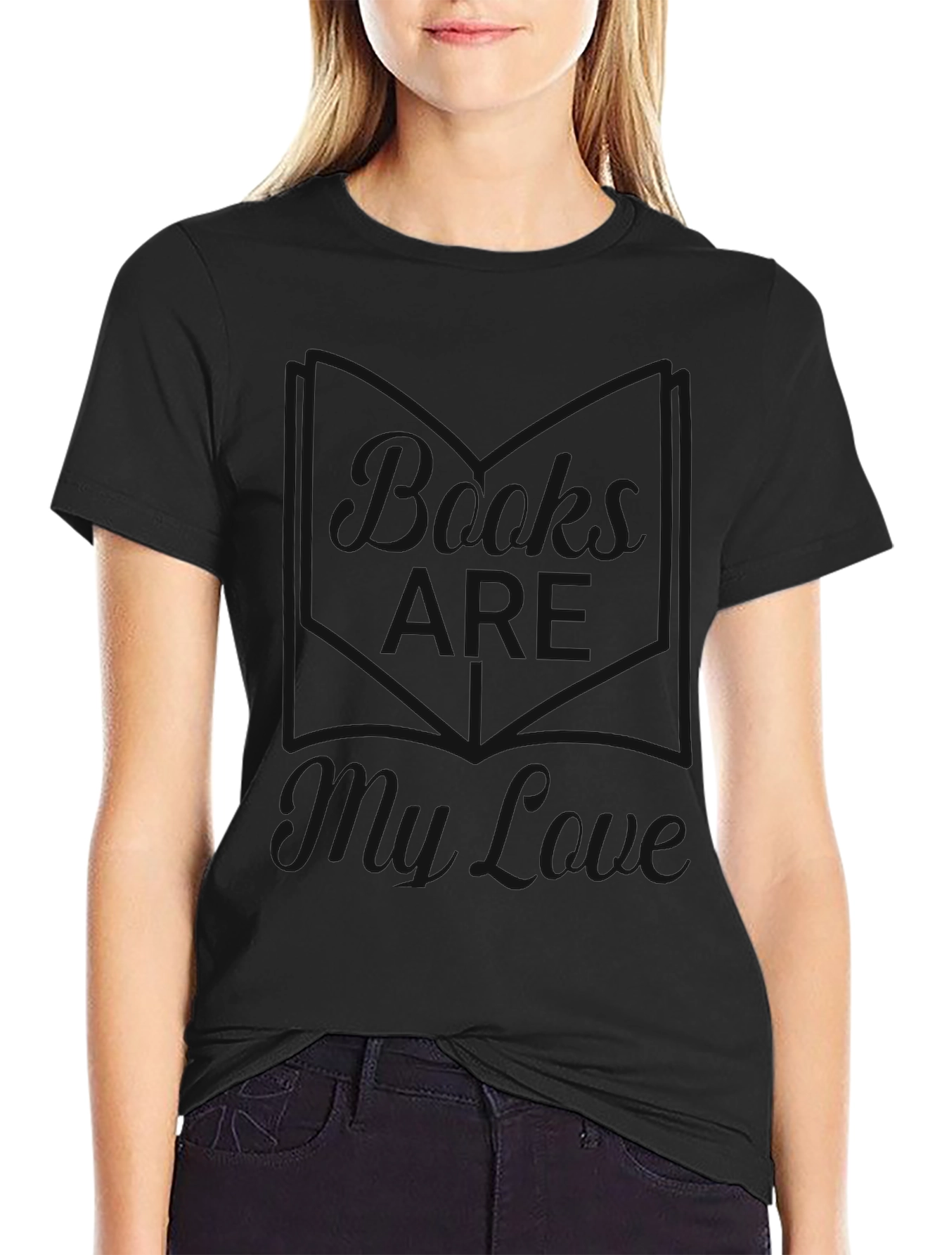 Black Graphic Tee - I Love My Cave Design