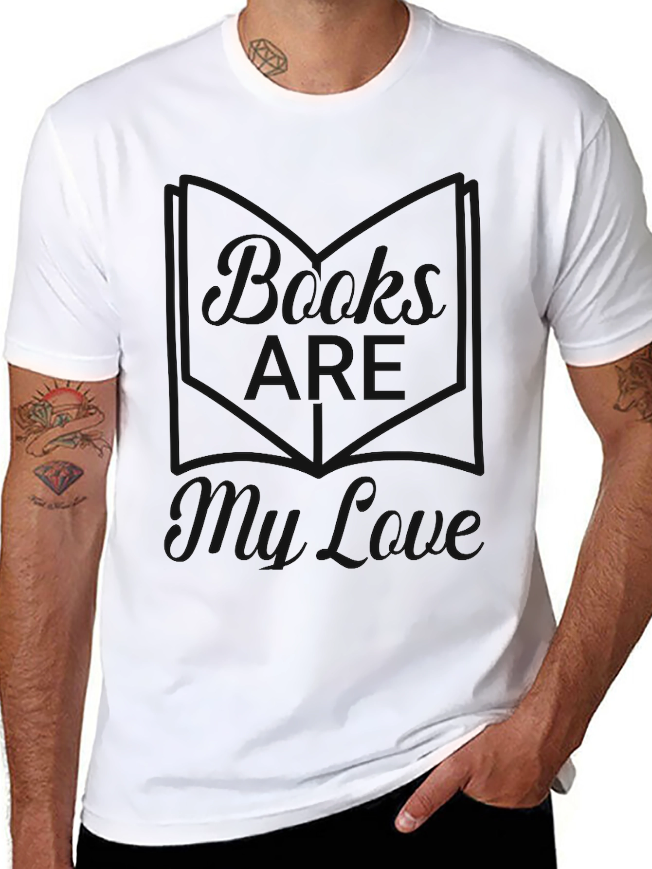 Black Graphic Tee - I Love My Cave Design