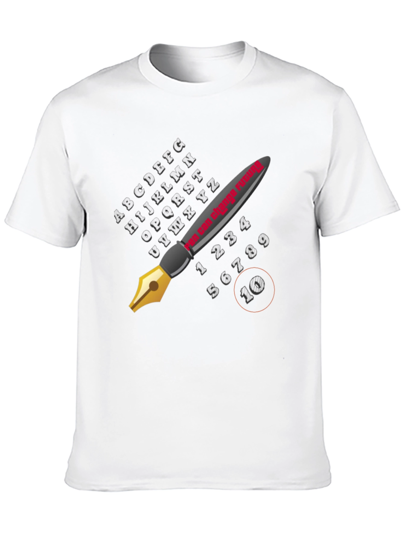 Stylish Black Graphic Tee - The Pen is Mightier