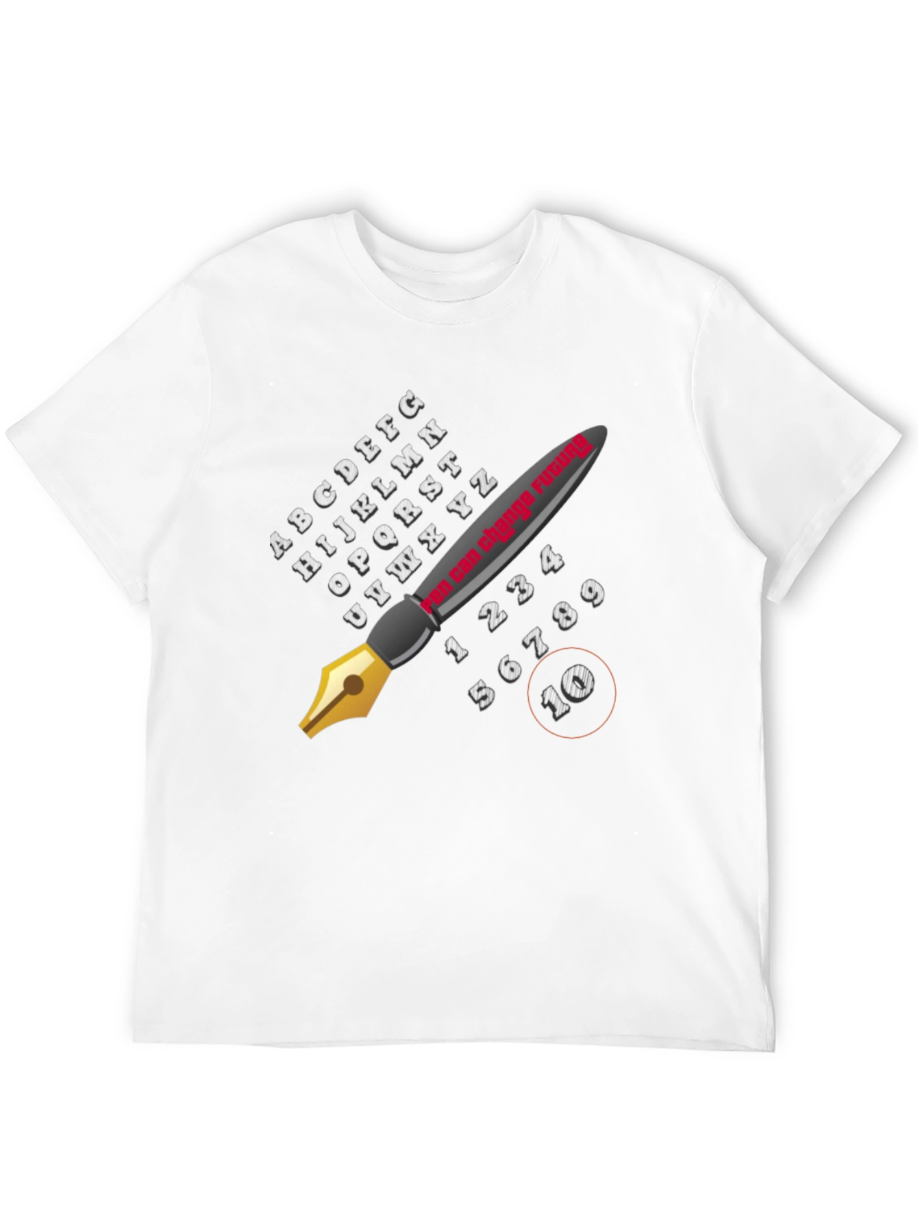 Stylish Black Graphic Tee - The Pen is Mightier