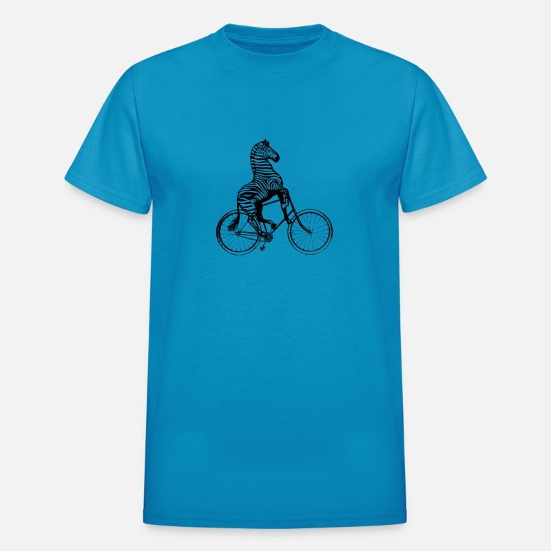 Zebra Riding On Bicycle Rider Stripes Animal Lover