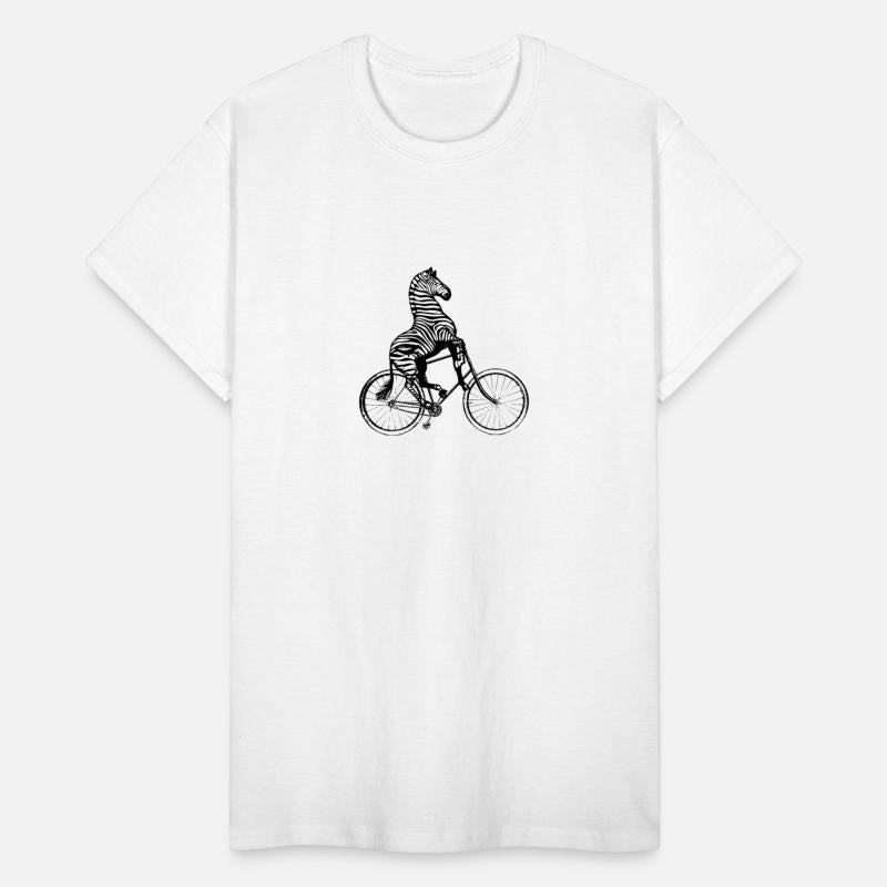 Zebra Riding On Bicycle Rider Stripes Animal Lover