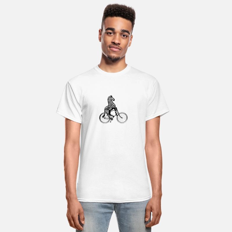 Zebra Riding On Bicycle Rider Stripes Animal Lover