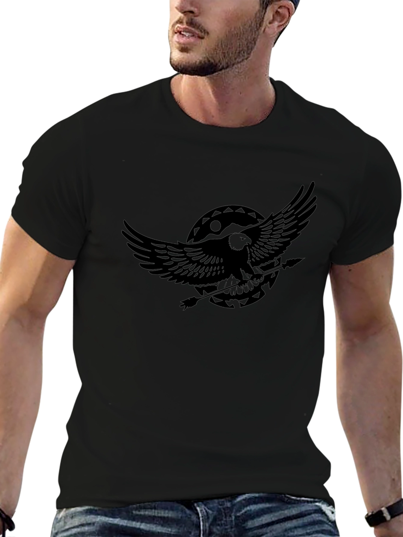 Black Eagle Graphic Tee - Stylish Mens T-Shirt