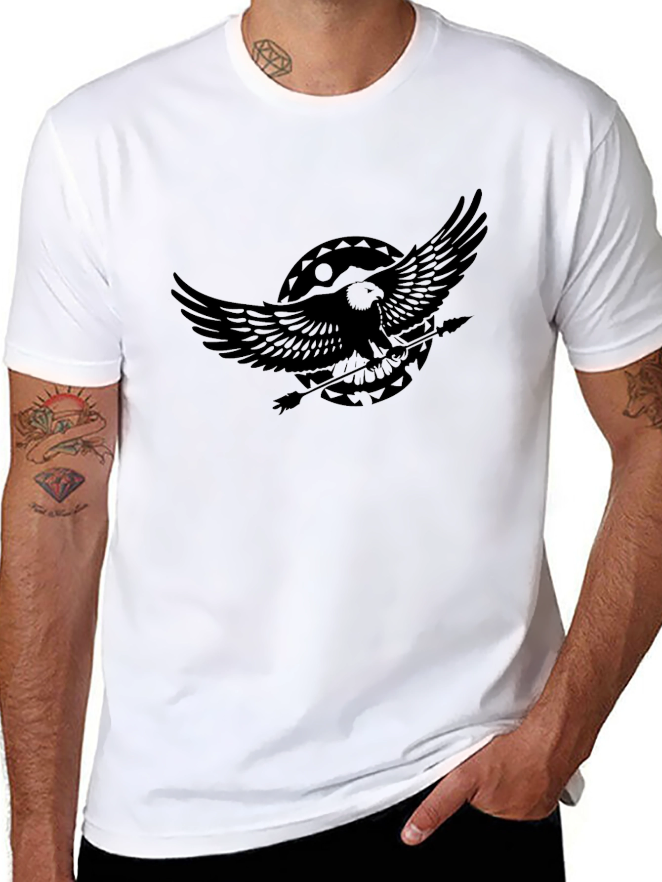 Black Eagle Graphic Tee - Stylish Mens T-Shirt